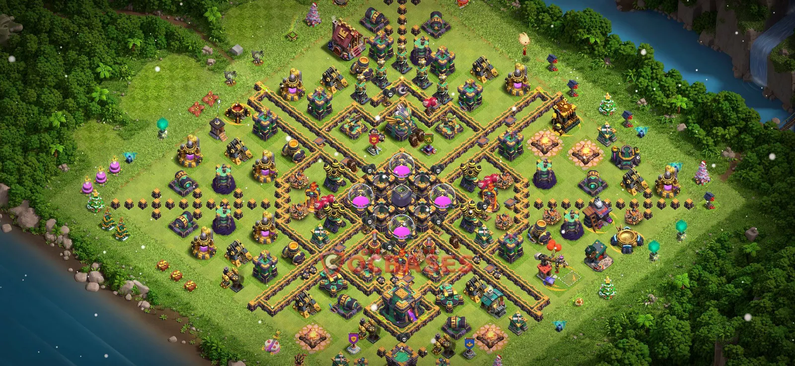 Farming (Defense) Base TH14 with Link | Clash of Clans Bases | Layouts ID pur5l