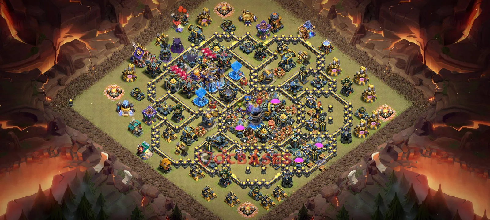 Farming (Defense) Base TH18 with Link | Clash of Clans Bases | Layouts ID pxxhp