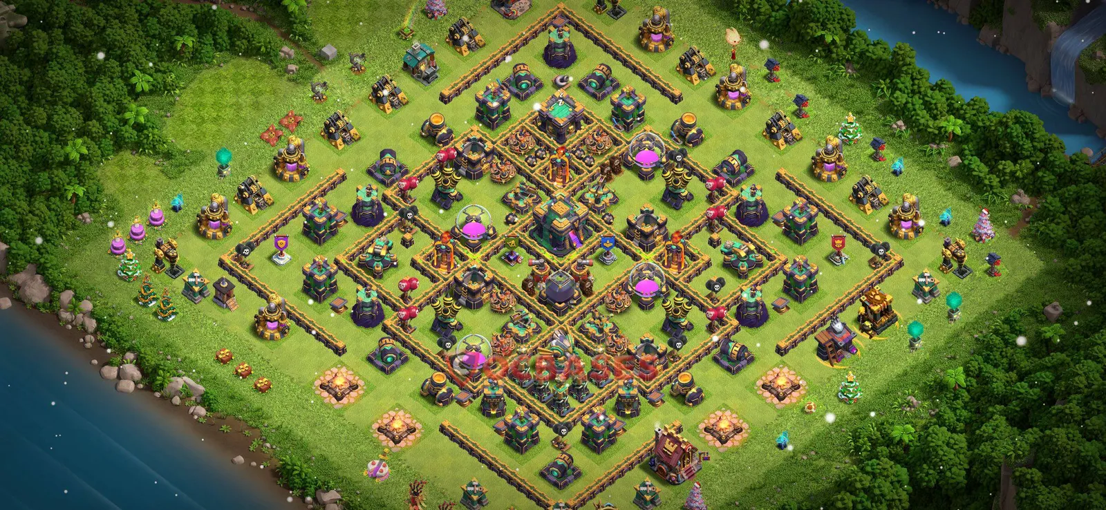 Farming (Defense) Base TH14 with Link | Clash of Clans Bases | Layouts ID pz3eb