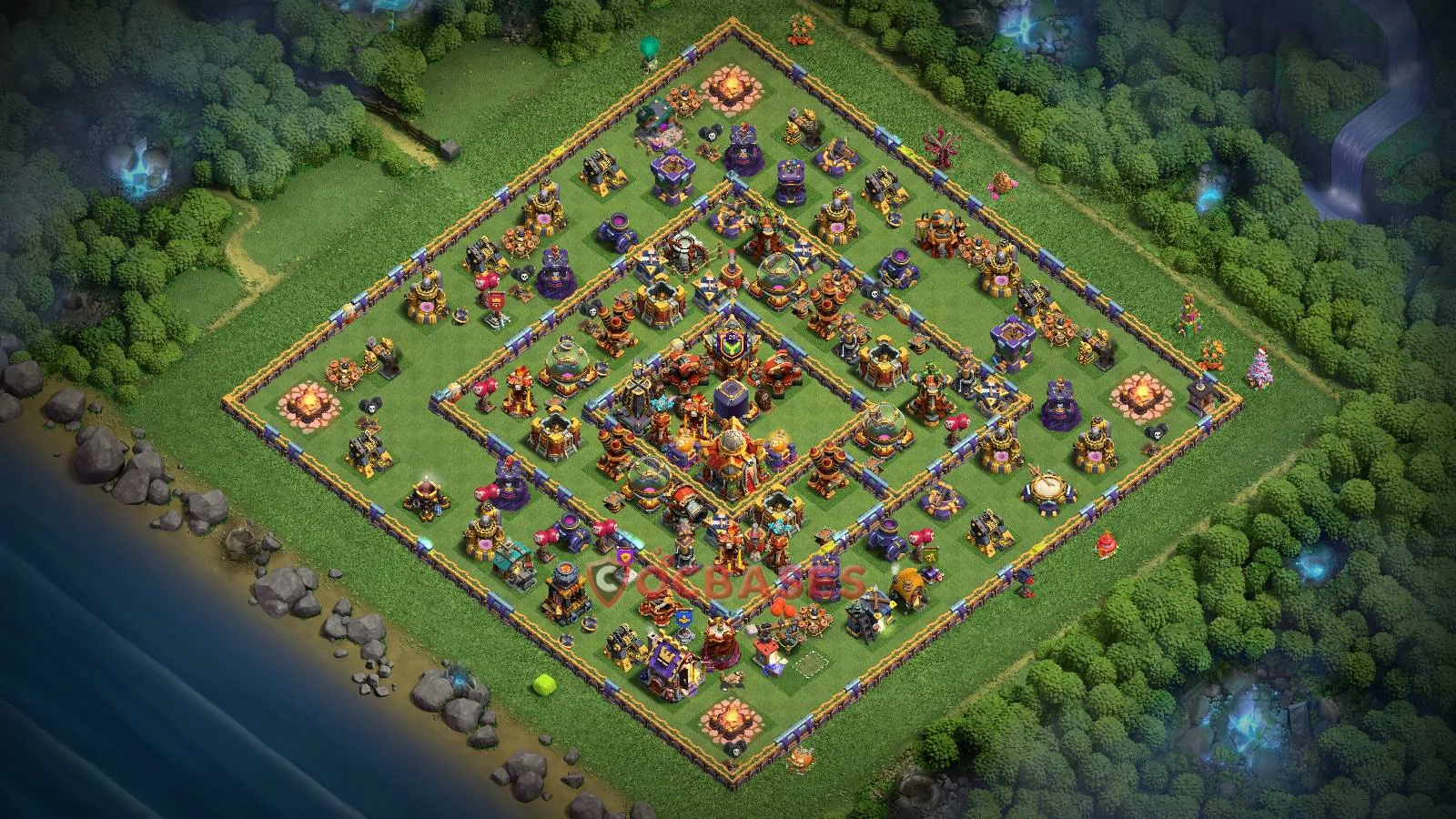 Farming (Defense) Base TH16 - Clash of Clans Layout Farming (Defense) Base TH16 - Clash of Clans Town Hall 16 Layout with Link