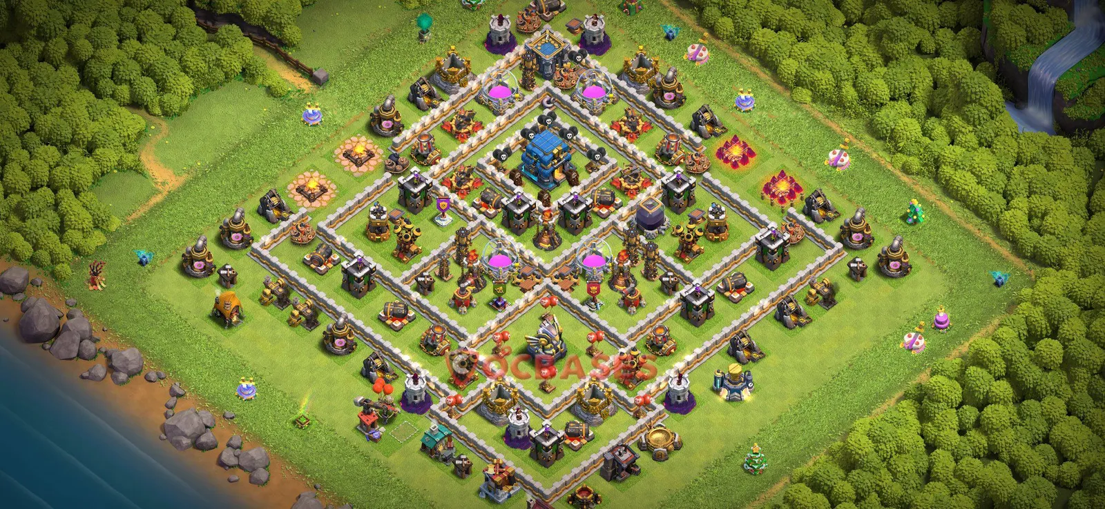 Farming (Defense) Base TH12 with Link | Clash of Clans Bases | Layouts ID qt9vh