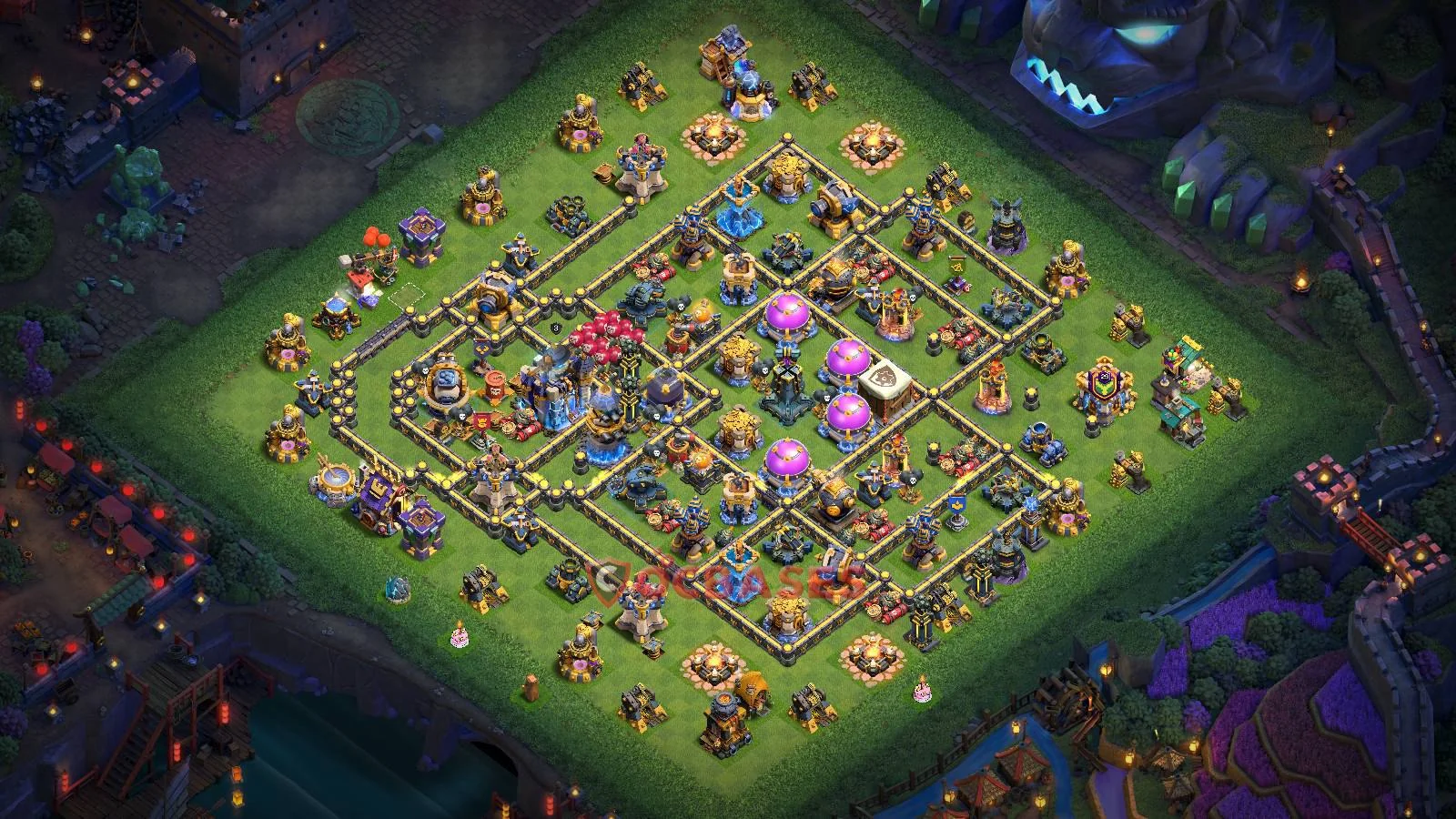 Farming (Defense) Base TH18 with Link | Clash of Clans Bases | Layouts ID r43x0