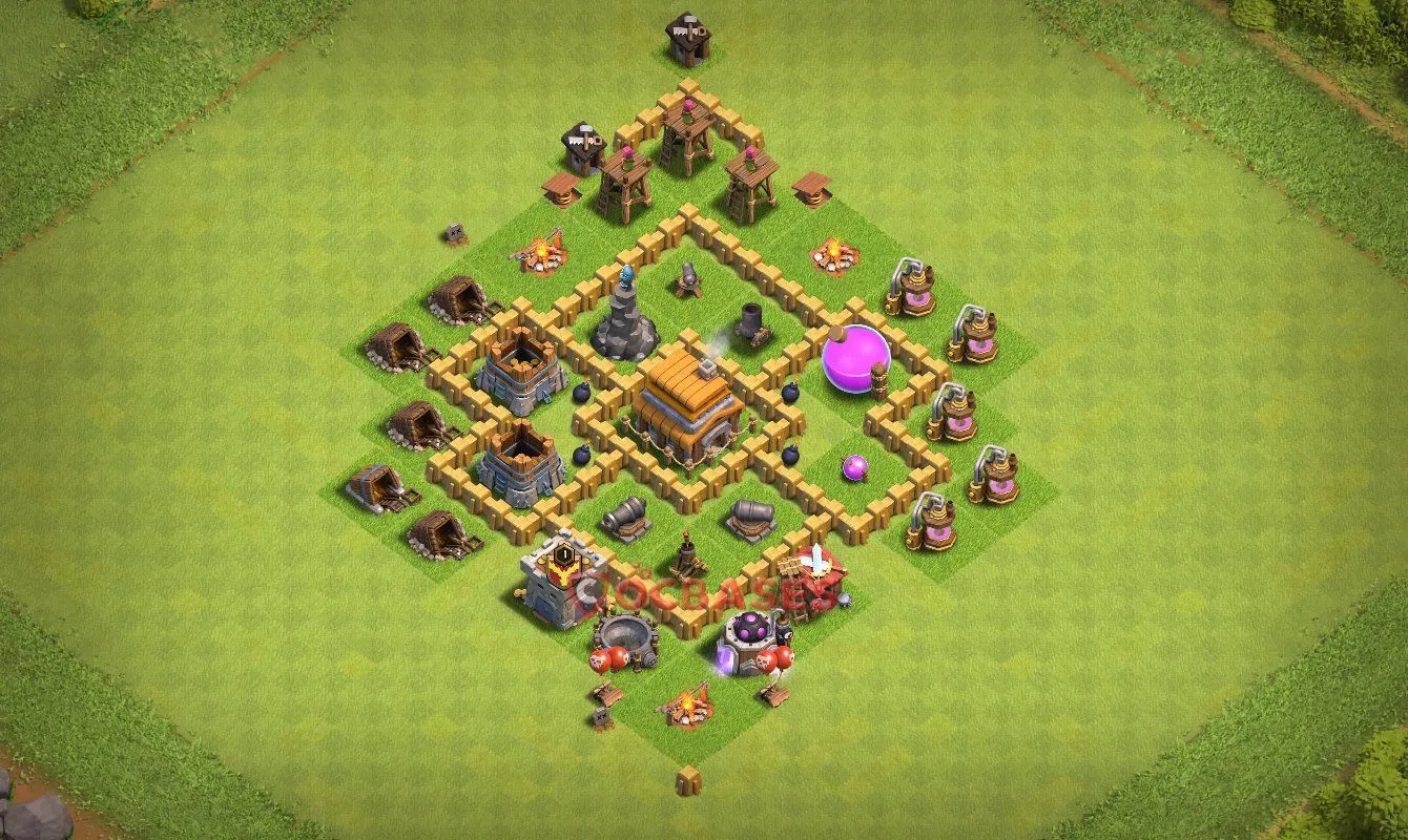 Farming (Defense) Base TH5 with Link | Clash of Clans Bases | Layouts ID rdoa0