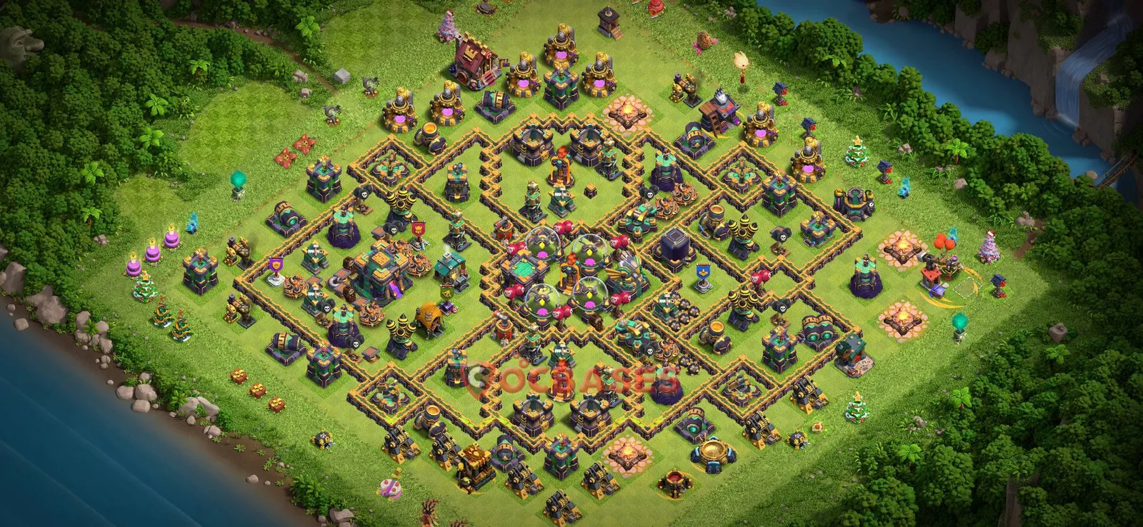Farming (Defense) Base TH14 with Link | Clash of Clans Bases | Layouts ID rhu7i