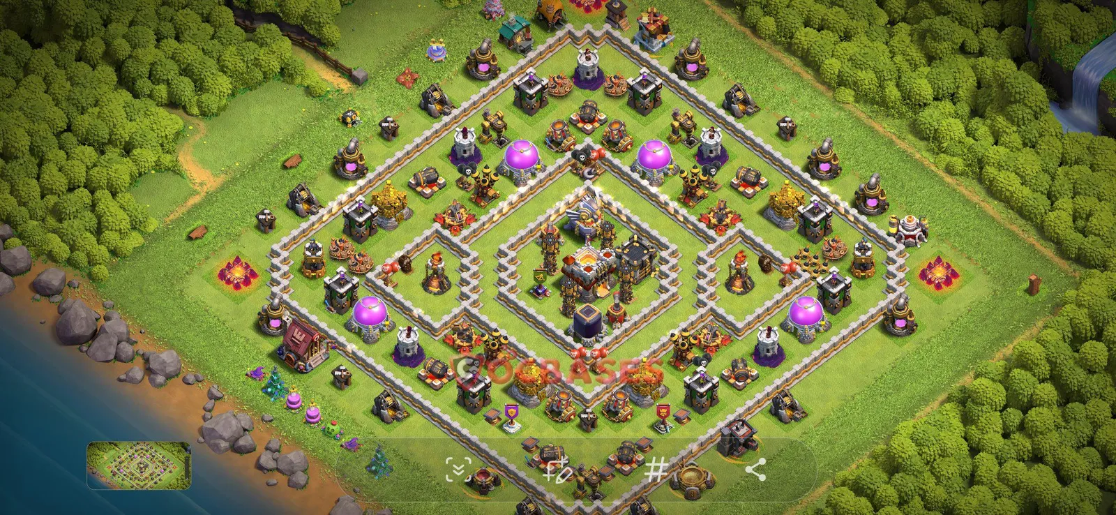 Farming (Defense) Base TH11 with Link | Clash of Clans Bases | Layouts ID rymqb