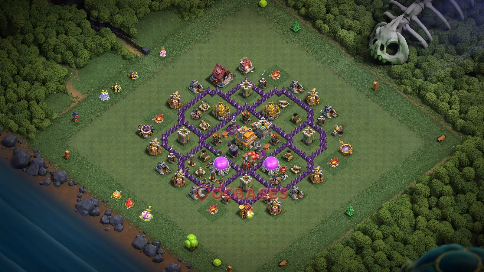 Farming (Defense) Base TH7 with Link | Clash of Clans Bases | Layouts ID s5j7e