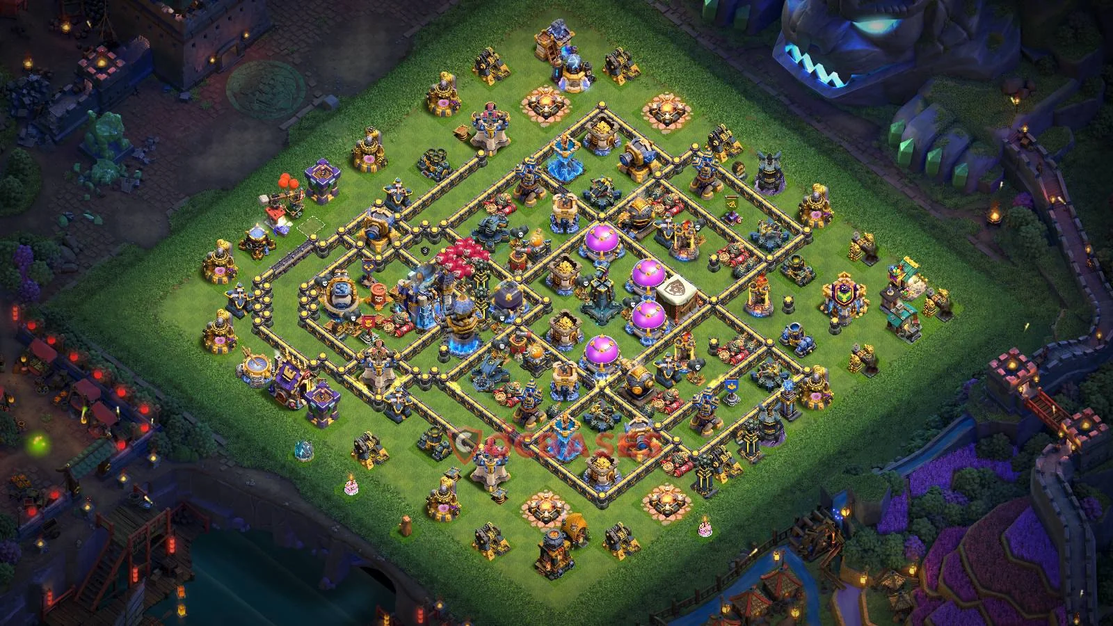 Farming (Defense) Base TH18 with Link | Clash of Clans Bases | Layouts ID sjisu