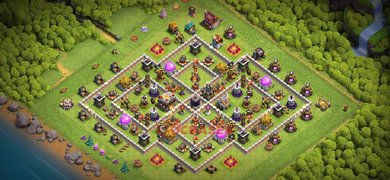 Farming (Defense) Base TH11 with Link | Clash of Clans Bases | Layouts ID t9lja