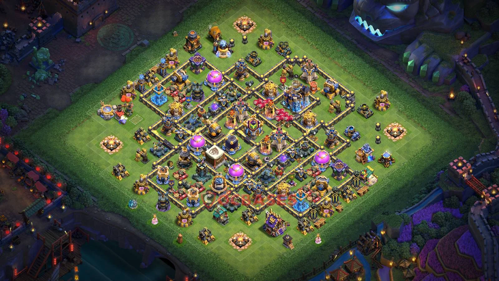 Farming (Defense) Base TH18 with Link | Clash of Clans Bases | Layouts ID ttsgx