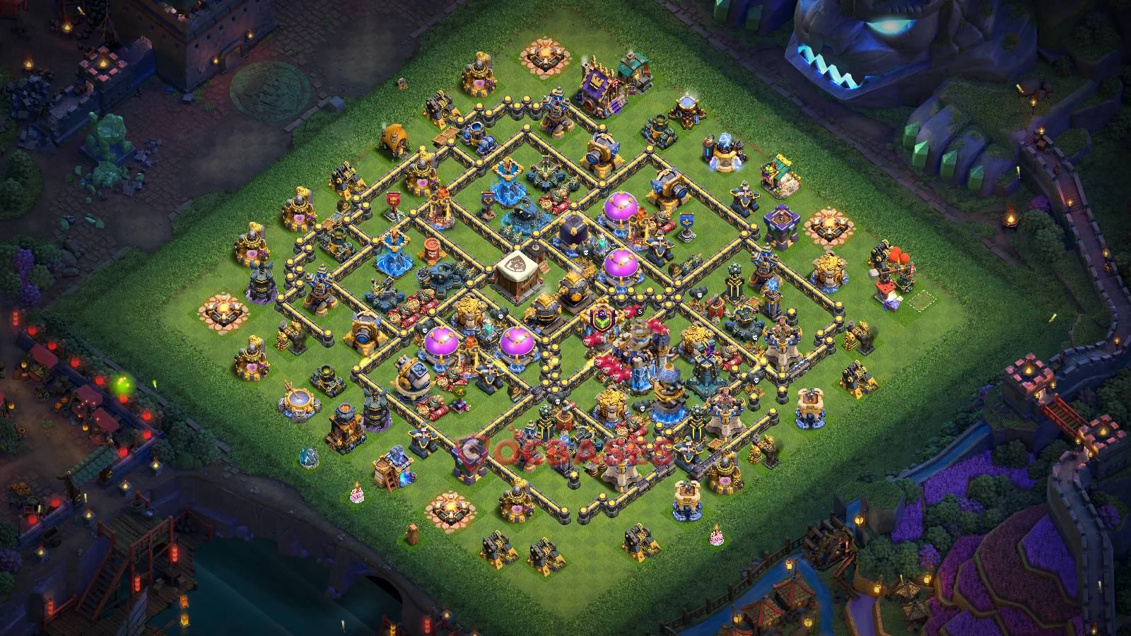 Farming (Defense) Base TH18 with Link | Clash of Clans Bases | Layouts ID tvsq6
