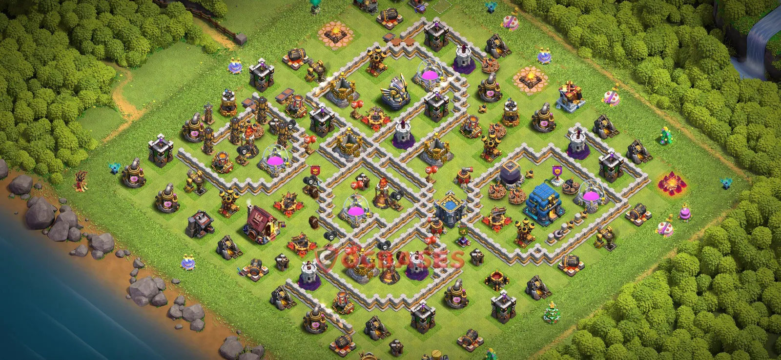 Farming (Defense) Base TH12 with Link | Clash of Clans Bases | Layouts ID u1ni6