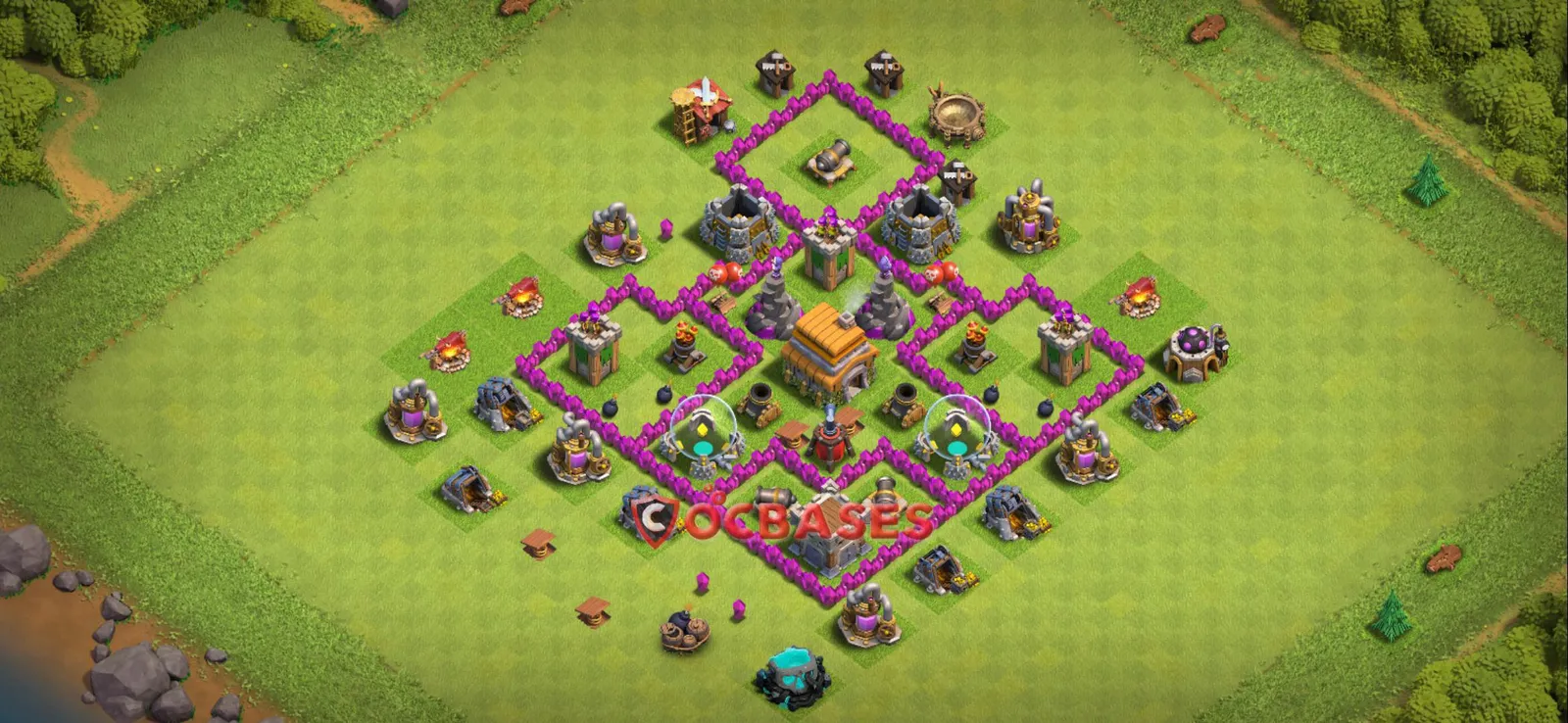 Farming (Defense) Base TH6 with Link | Clash of Clans Bases | Layouts ID ucilv