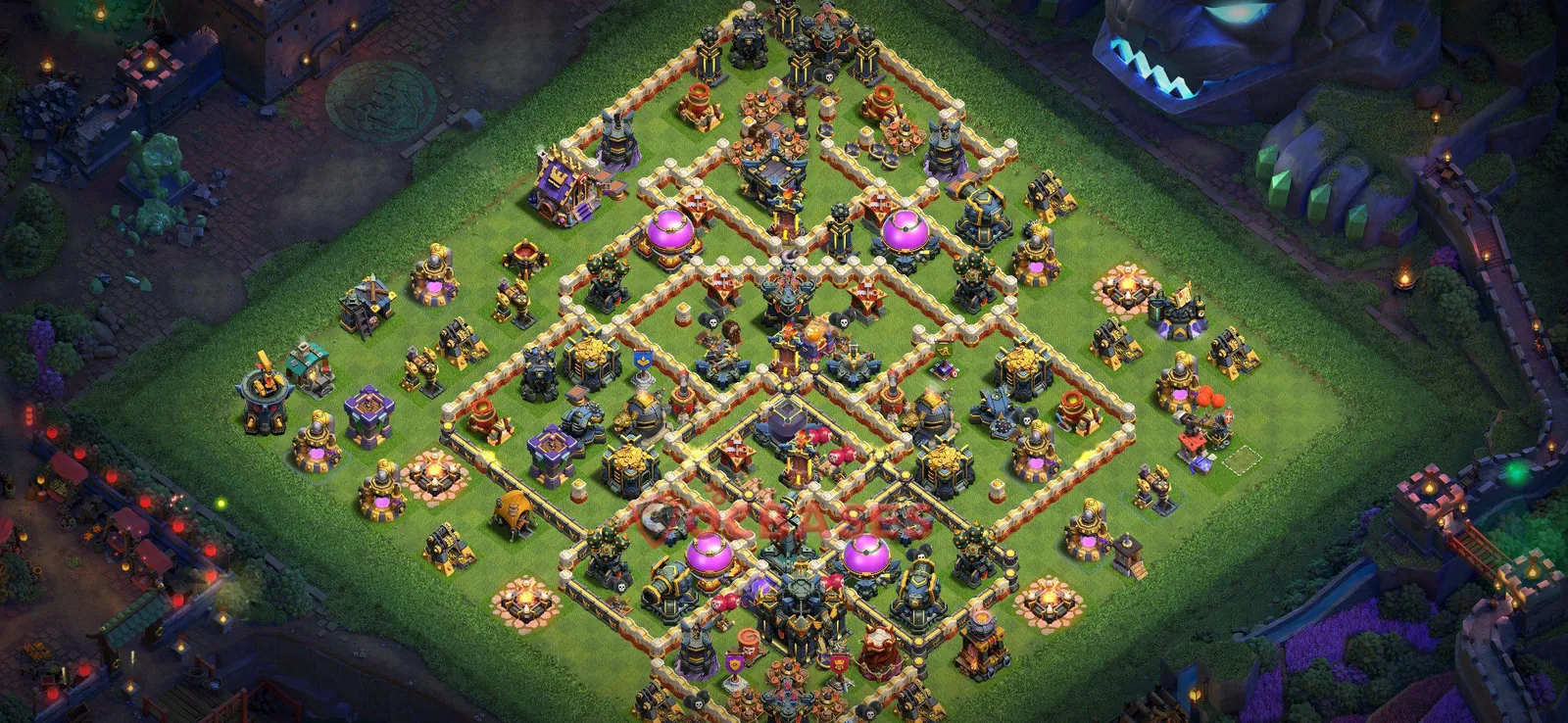 Farming (Defense) Base TH17 with Link | Clash of Clans Bases | Layouts ID vi0z1