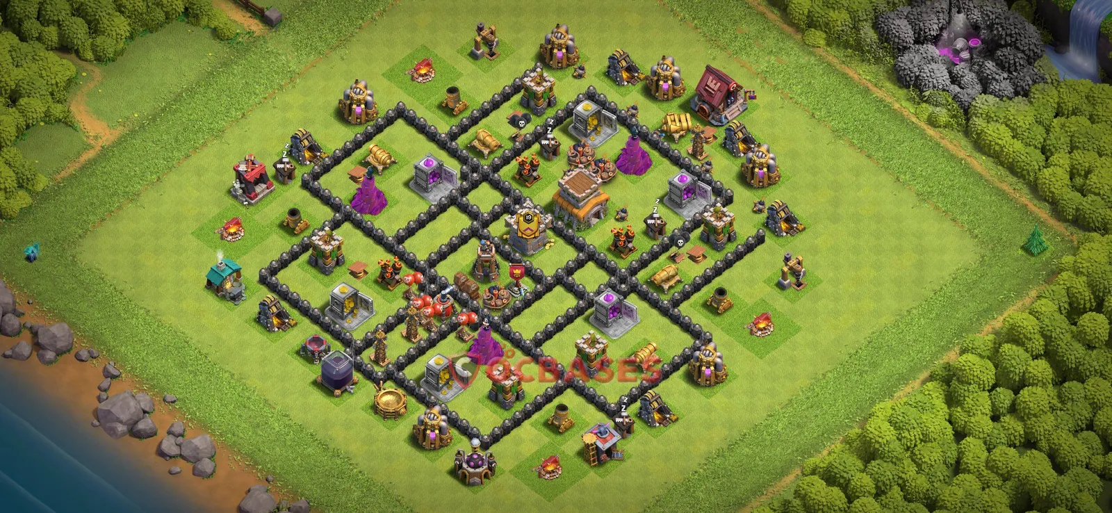 Farming (Defense) Base TH8 with Link | Clash of Clans Bases | Layouts ID vot37