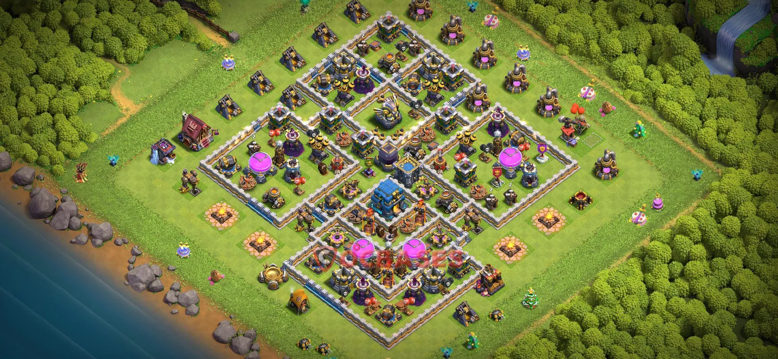 Farming (Defense) Base TH12 with Link | Clash of Clans Bases | Layouts ID vp655