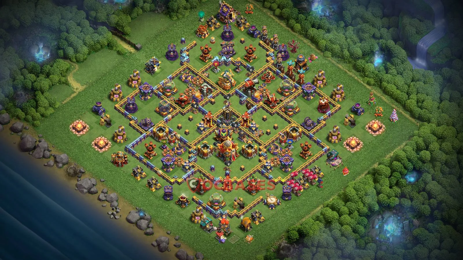 Farming (Defense) Base TH16 with Link | Clash of Clans Bases | Layouts ID vq1vv