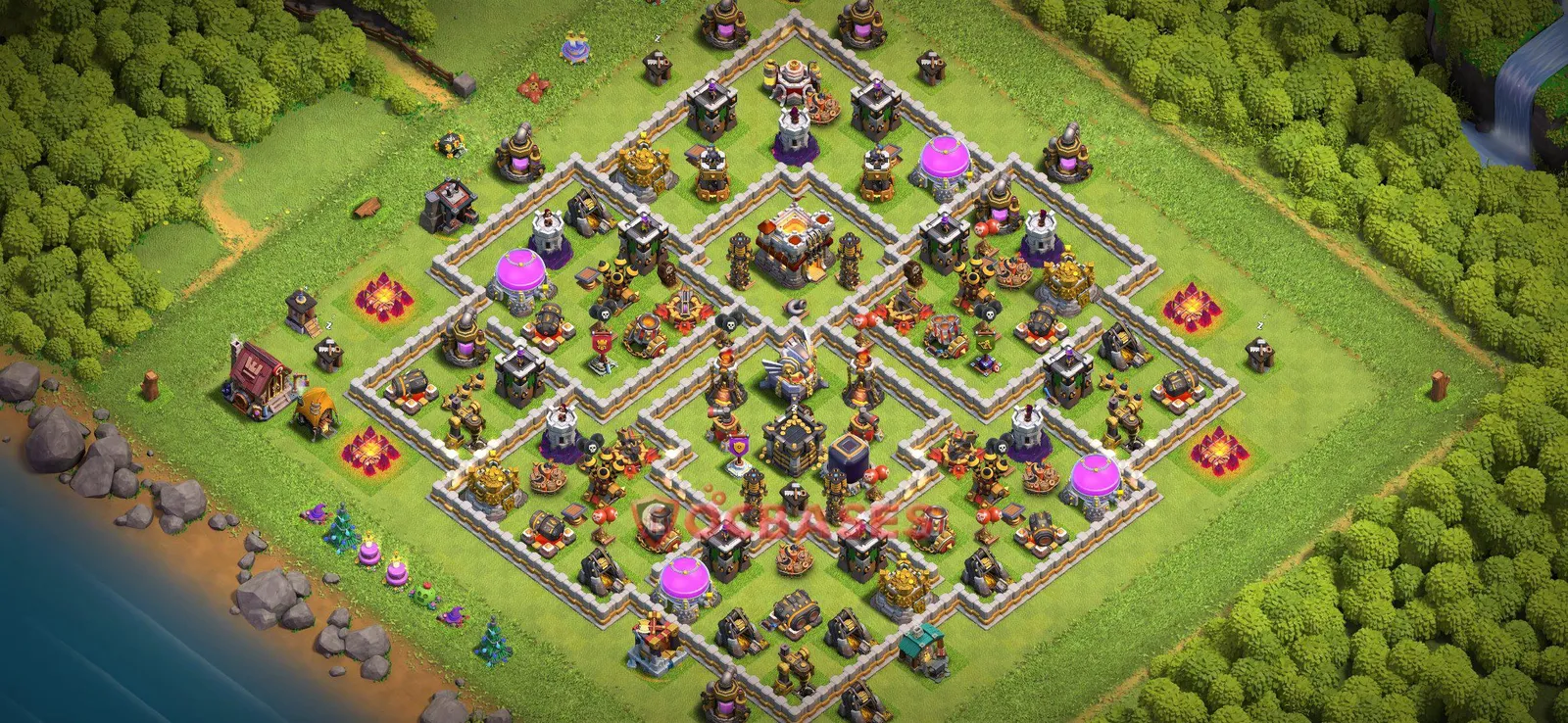 Farming (Defense) Base TH11 with Link | Clash of Clans Bases | Layouts ID vs1ue