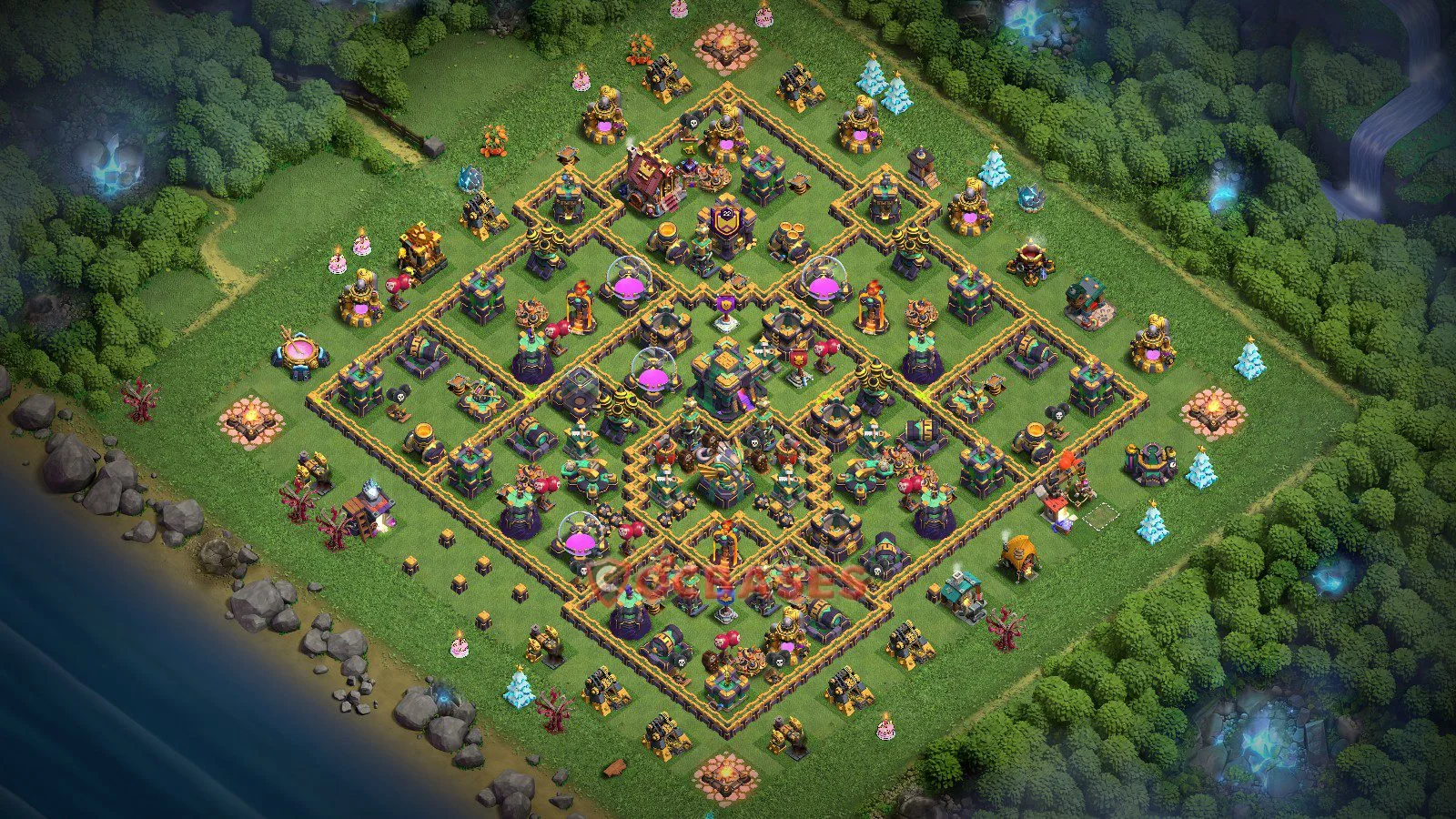Farming (Defense) Base TH14 with Link | Clash of Clans Bases | Layouts ID w3t5i