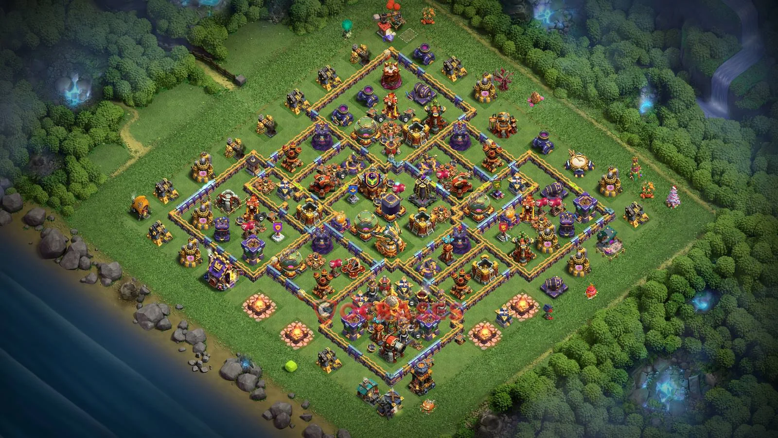 Farming (Defense) Base TH16 - Clash of Clans Layout Farming (Defense) Base TH16 - Clash of Clans Town Hall 16 Layout with Link