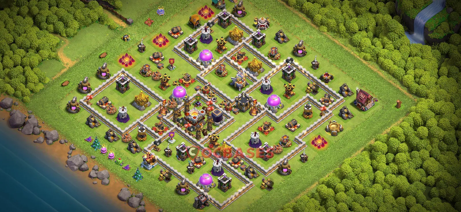 Farming (Defense) Base TH11 with Link | Clash of Clans Bases | Layouts ID wp9mf