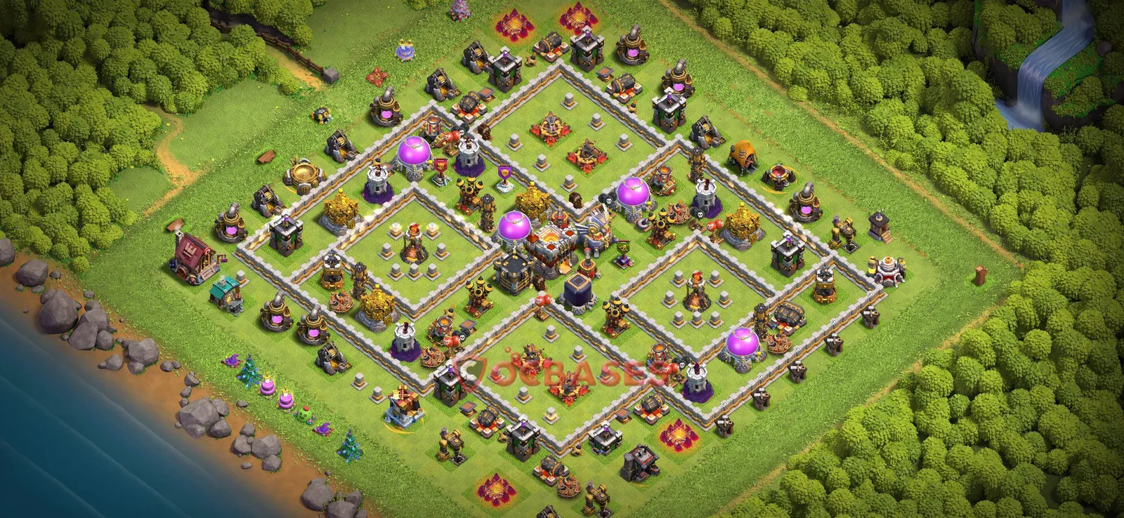 Farming (Defense) Base TH11 with Link | Clash of Clans Bases | Layouts ID xlt92