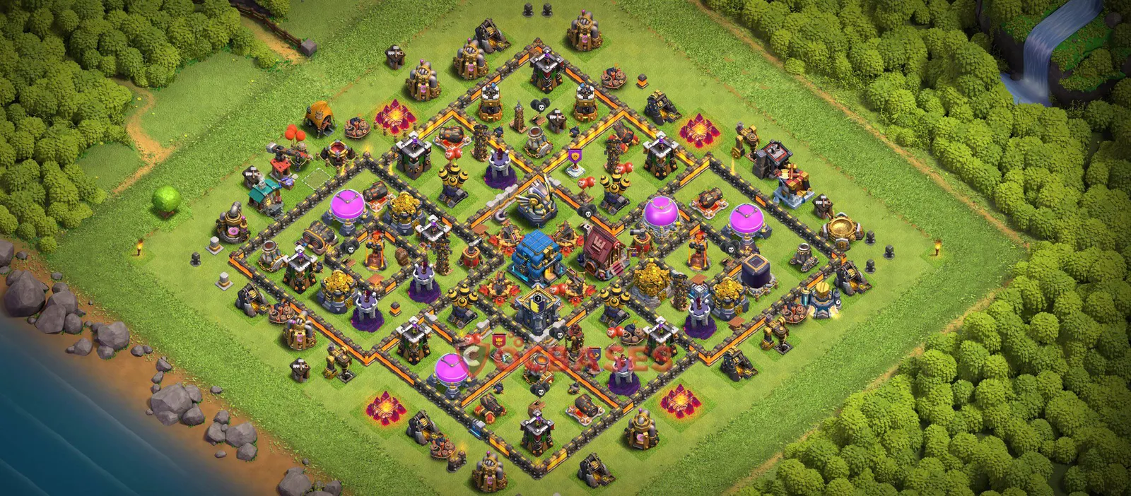 Farming (Defense) Base TH12 with Link | Clash of Clans Bases | Layouts ID xmueg