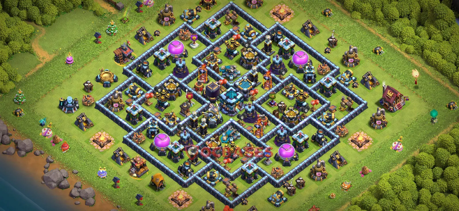 Farming (Defense) Base TH13 - Clash of Clans Town Hall 13 Layout Link Farming (Defense) Base TH13 - Clash of Clans Town Hall 13 FARMING Base Layout with Copy Link 2026
