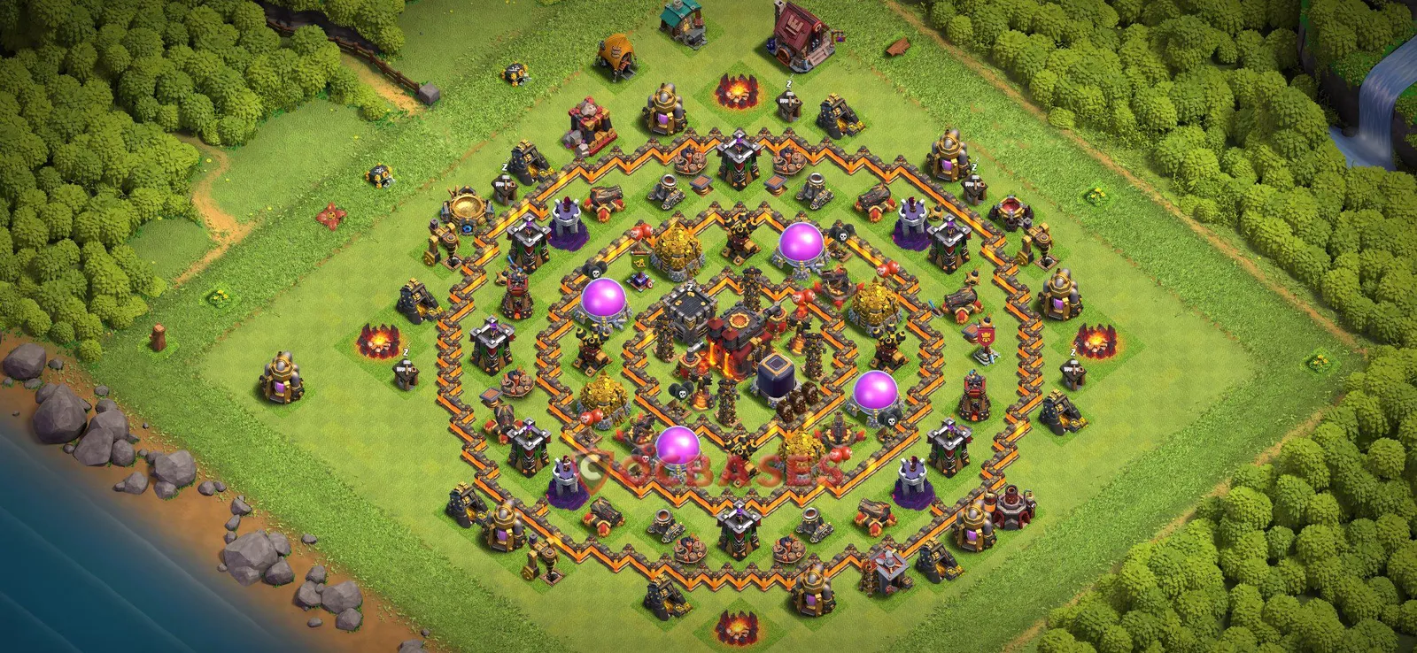 Farming (Defense) Base TH10 with Link | Clash of Clans Bases | Layouts ID z767e