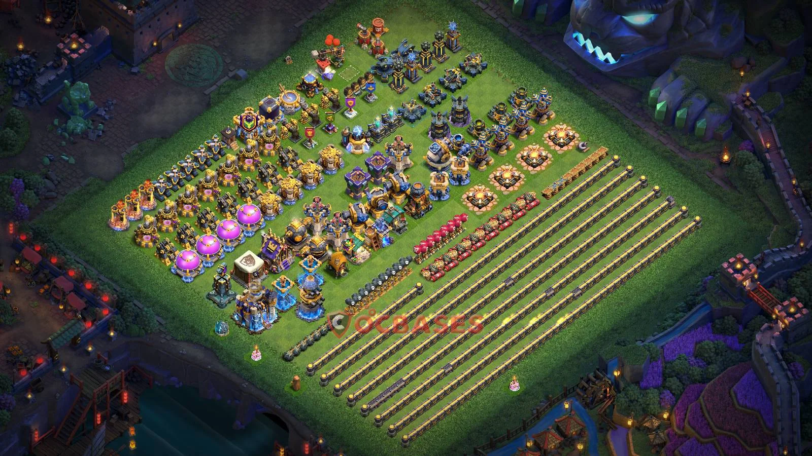 Art & Fun (Custom) Base TH18 - Clash of Clans Town Hall 18 Layout Link Art & Fun (Custom) Base TH18 - Clash of Clans Town Hall 18 FUN Base Layout with Copy Link 2026