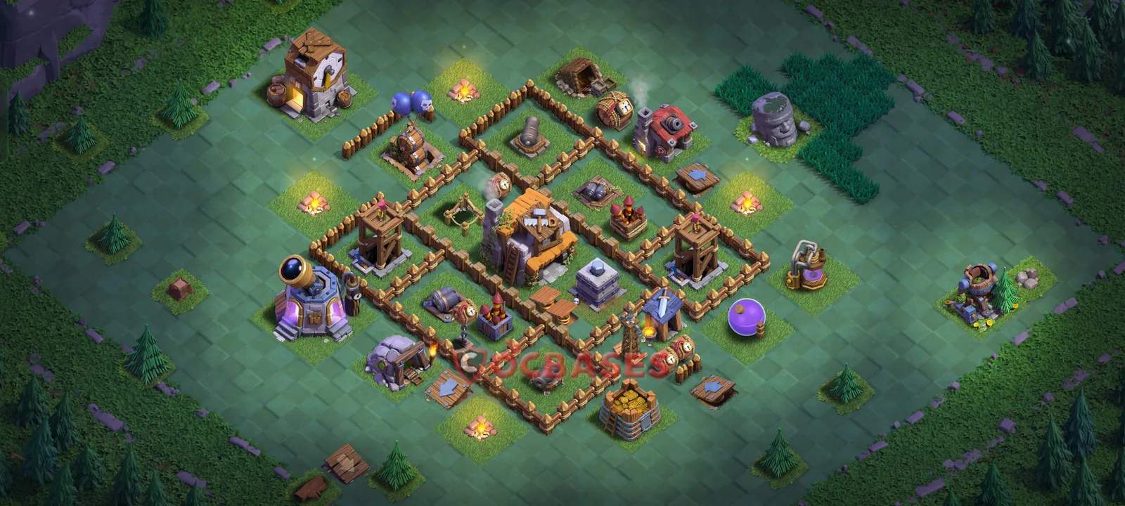 Art & Fun (Custom) Base BH5 - Clash of Clans Builder Hall 5 Layout with Link