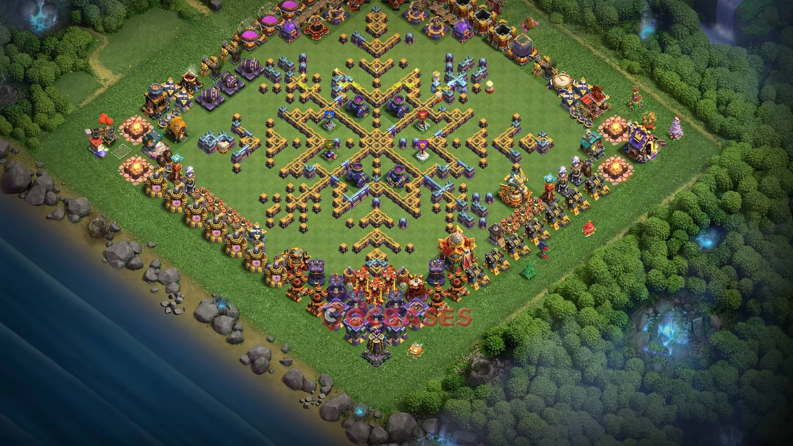 Art & Fun (Custom) Base TH16 - Clash of Clans Town Hall 16 Layout Link Art & Fun (Custom) Base TH16 - Clash of Clans Town Hall 16 FUN Base Layout with Copy Link 2026