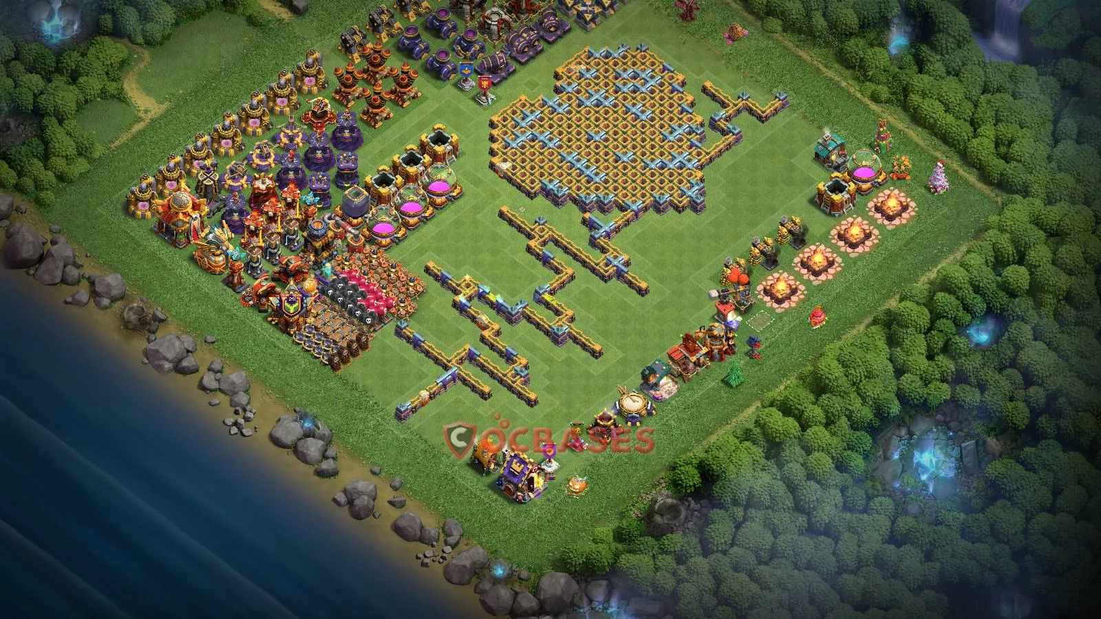Art & Fun (Custom) Base TH16 - Clash of Clans Town Hall 16 Layout Link Art & Fun (Custom) Base TH16 - Clash of Clans Town Hall 16 FUN Base Layout with Copy Link 2026