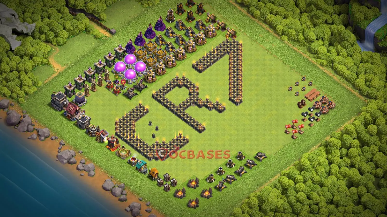 Art & Fun (Custom) Base TH9 - Clash of Clans Layout Art & Fun (Custom) Base TH9 - Clash of Clans Town Hall 9 Layout with Link