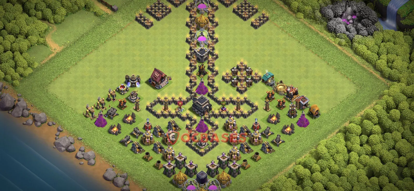 Art & Fun (Custom) Base TH9 - Clash of Clans Layout Art & Fun (Custom) Base TH9 - Clash of Clans Town Hall 9 Layout with Link