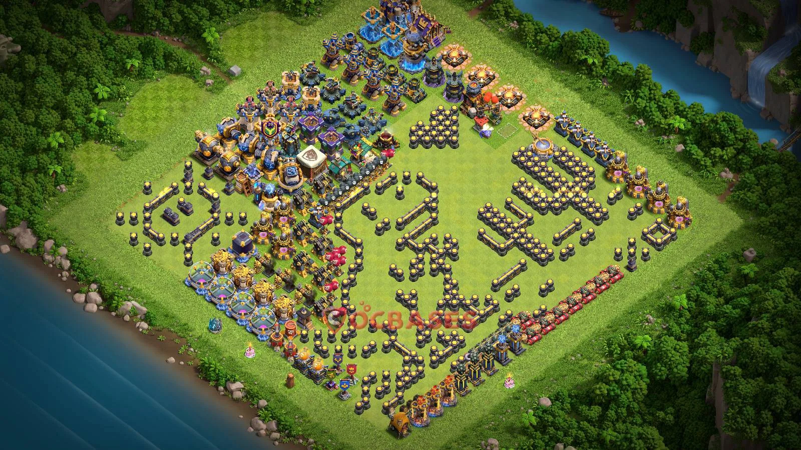Art & Fun (Custom) Base TH18 - Clash of Clans Town Hall 18 Layout Link Art & Fun (Custom) Base TH18 - Clash of Clans Town Hall 18 FUN Base Layout with Copy Link 2026