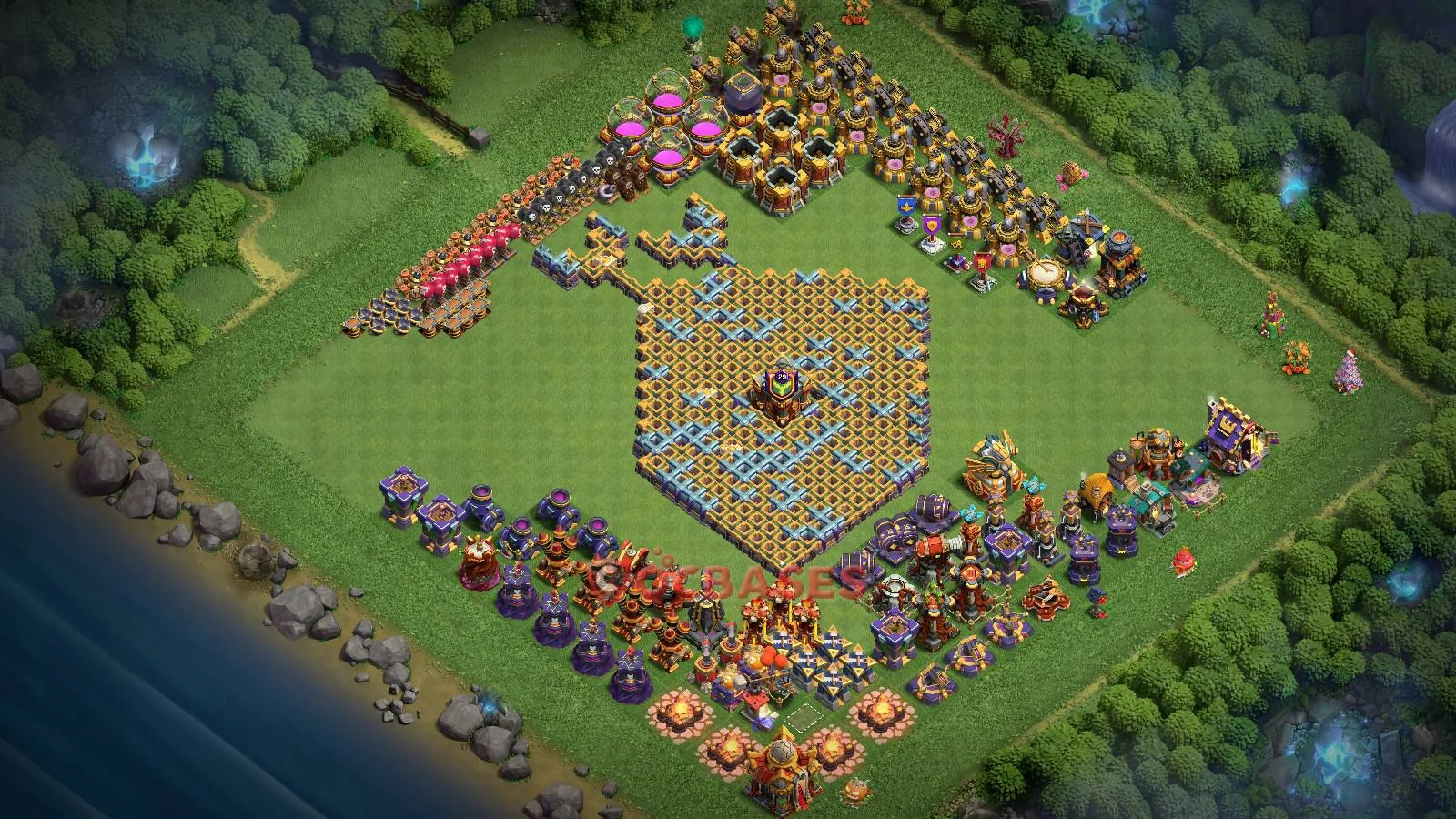 Art & Fun (Custom) Base TH16 - Clash of Clans Town Hall 16 Layout Link Art & Fun (Custom) Base TH16 - Clash of Clans Town Hall 16 FUN Base Layout with Copy Link 2026