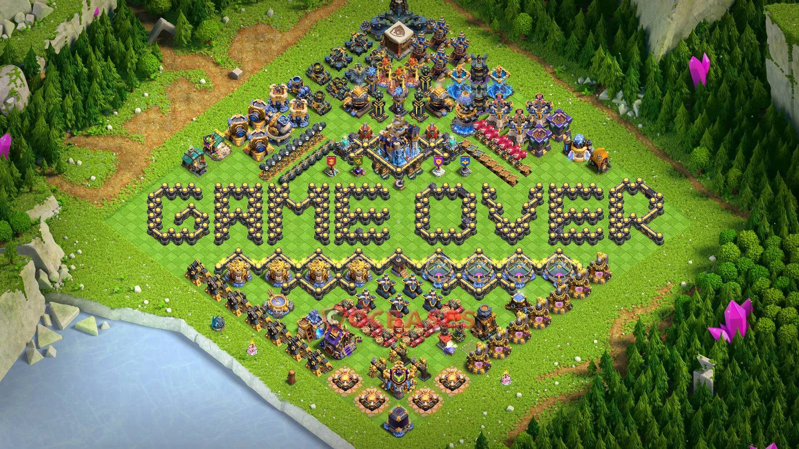 Art & Fun (Custom) Base TH18 - Clash of Clans Town Hall 18 Layout Link Art & Fun (Custom) Base TH18 - Clash of Clans Town Hall 18 FUN Base Layout with Copy Link 2026