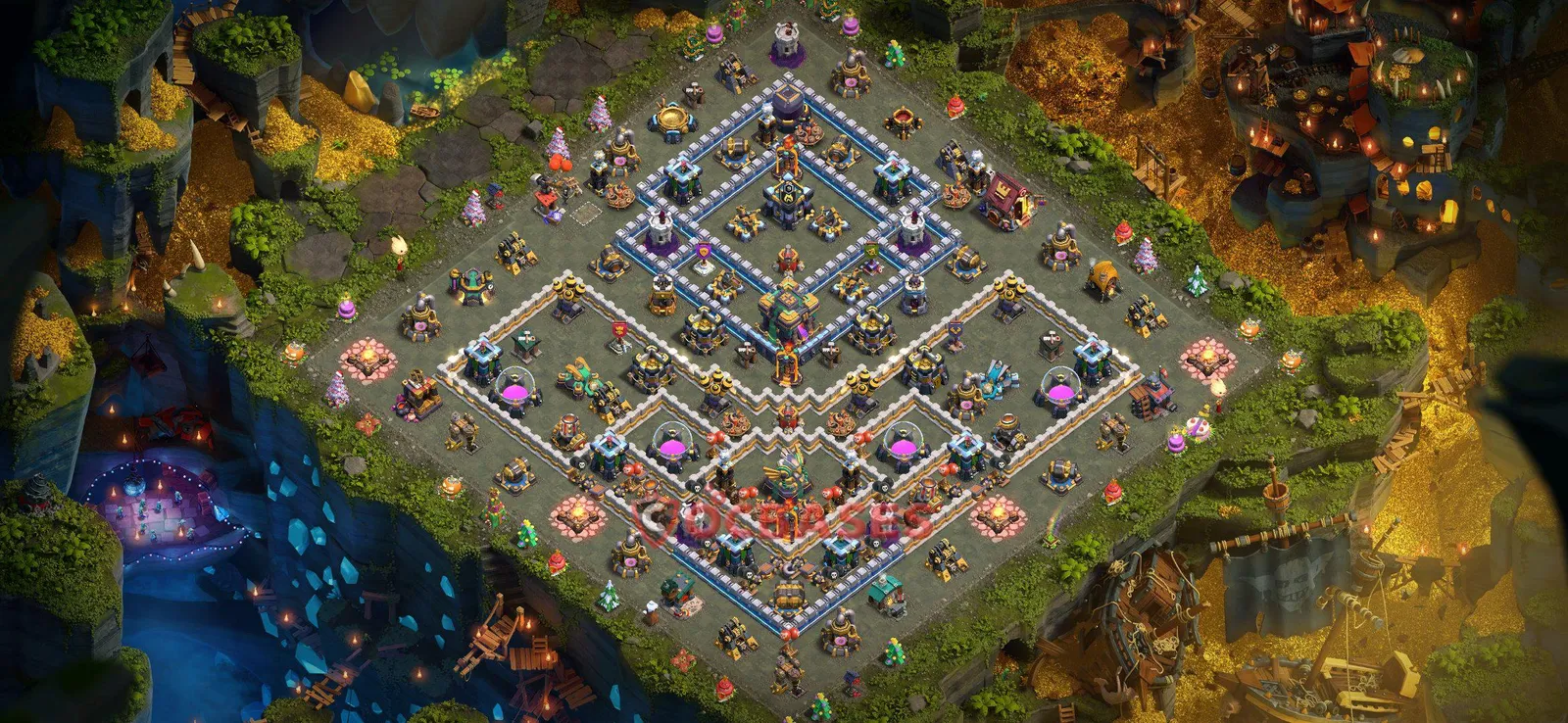 Hybrid (Defense) Base TH14 with Link | Clash of Clans Bases | Layouts ID 134ll