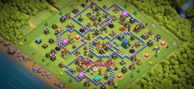 Hybrid (Defense) Base TH12 with Link | Clash of Clans Bases | Layouts ID 2cr5q