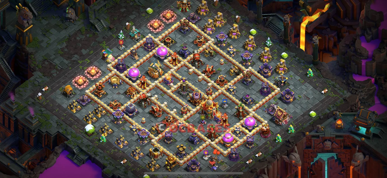 Hybrid (Defense) Base TH16 with Link | Clash of Clans Bases | Layouts ID 3z56r