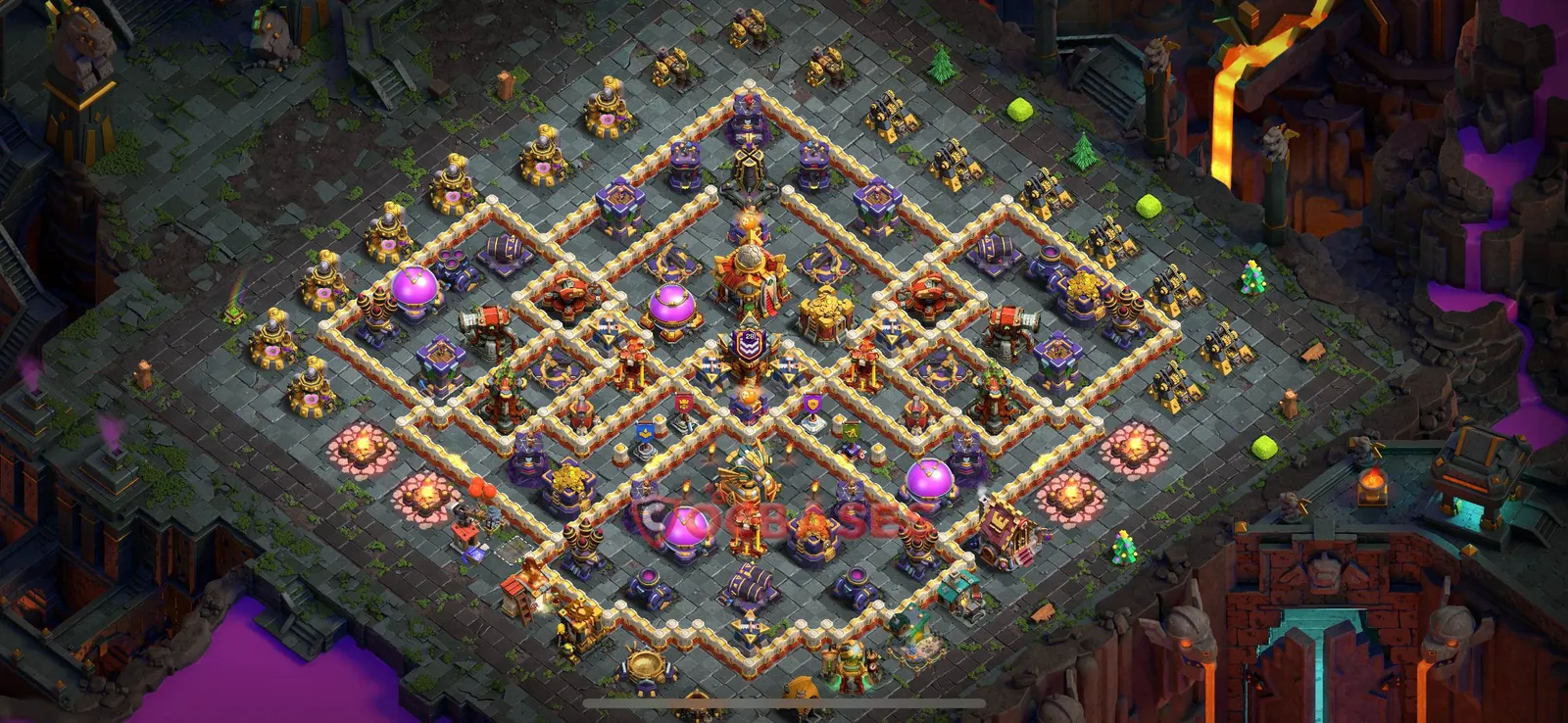 Hybrid (Defense) Base TH16 with Link | Clash of Clans Bases | Layouts ID 45yl6