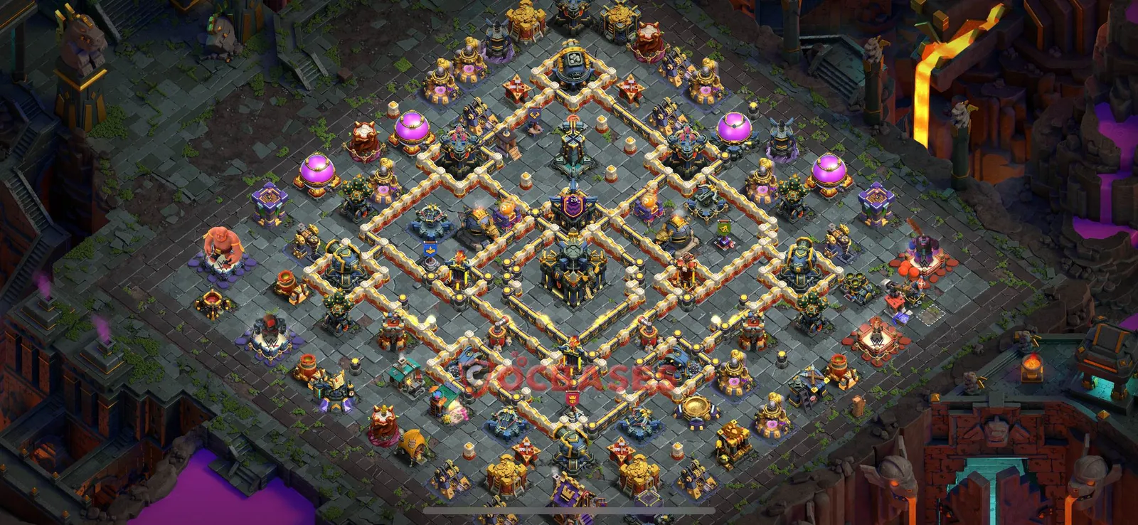 Hybrid (Defense) Base TH17 with Link | Clash of Clans Bases | Layouts ID 4u4gg