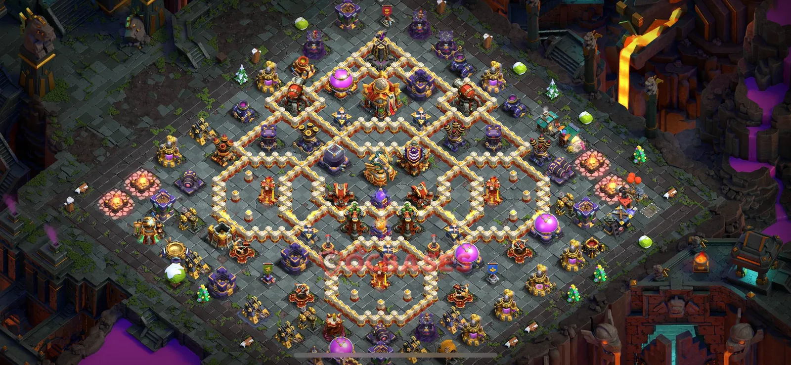 Hybrid (Defense) Base TH16 with Link | Clash of Clans Bases | Layouts ID 60901