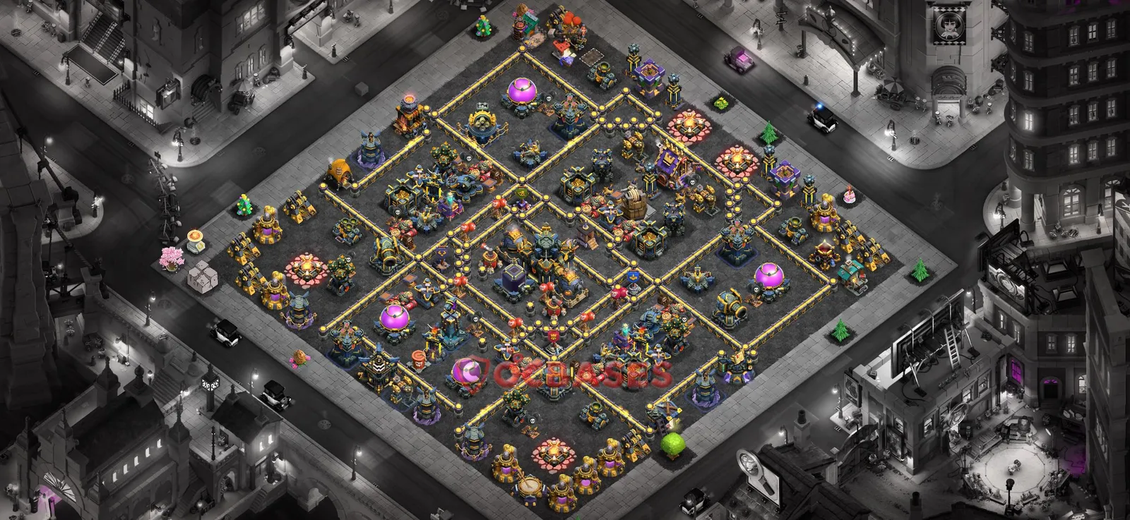 Hybrid (Defense) Base TH17 with Link | Clash of Clans Bases | Layouts ID 6t0ux