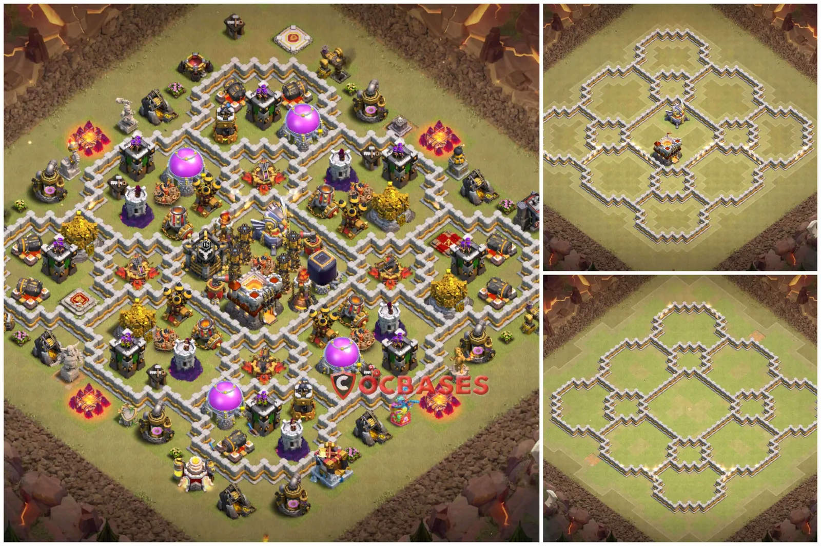 Hybrid (Defense) Base TH11 with Link | Clash of Clans Bases | Layouts ID 77mq3