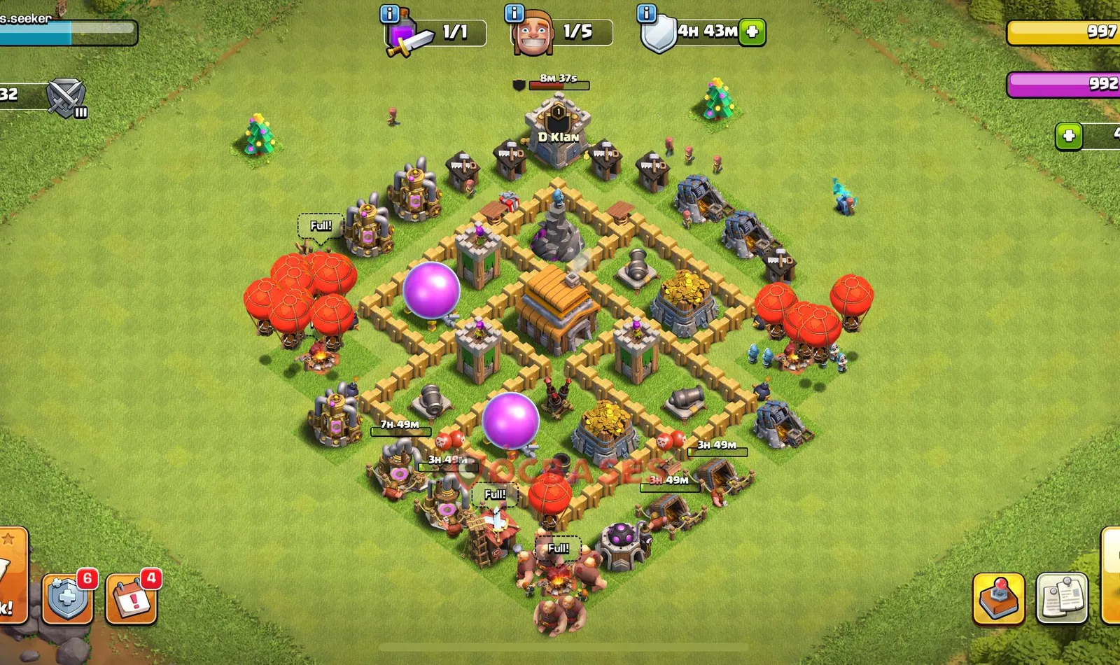 Hybrid (Defense) Base TH5 with Link | Clash of Clans Bases | Layouts ID 7aguk