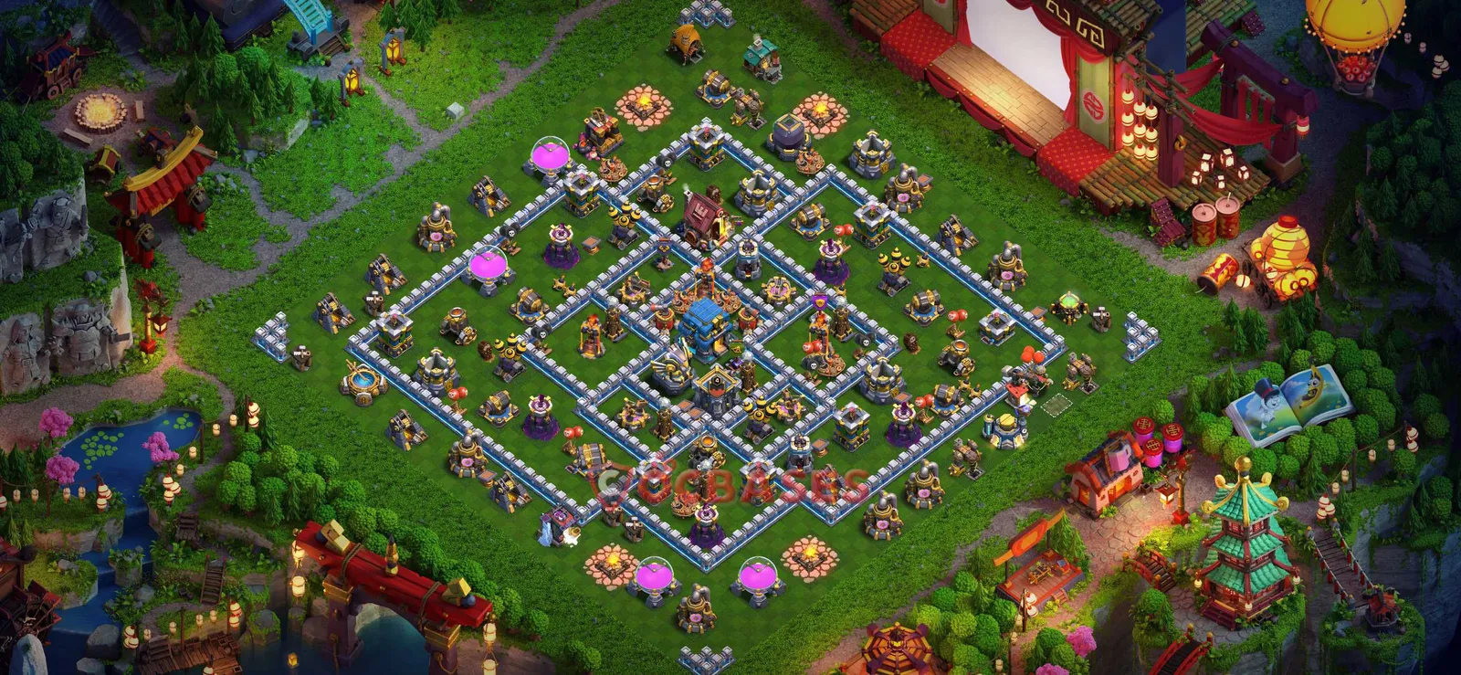Hybrid (Defense) Base TH12 with Link | Clash of Clans Bases | Layouts ID 7lplp