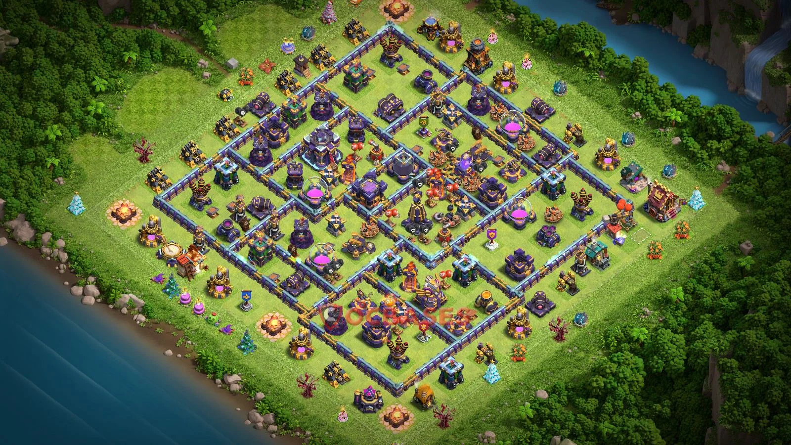 Hybrid (Defense) Base TH15 with Link | Clash of Clans Bases | Layouts ID 7qfwo
