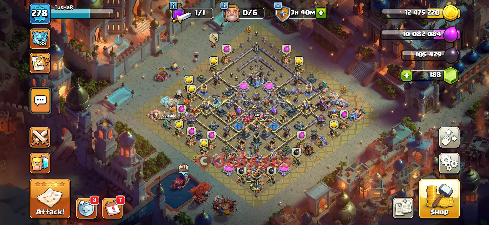 Hybrid (Defense) Base TH18 with Link | Clash of Clans Bases | Layouts ID 8f9dr