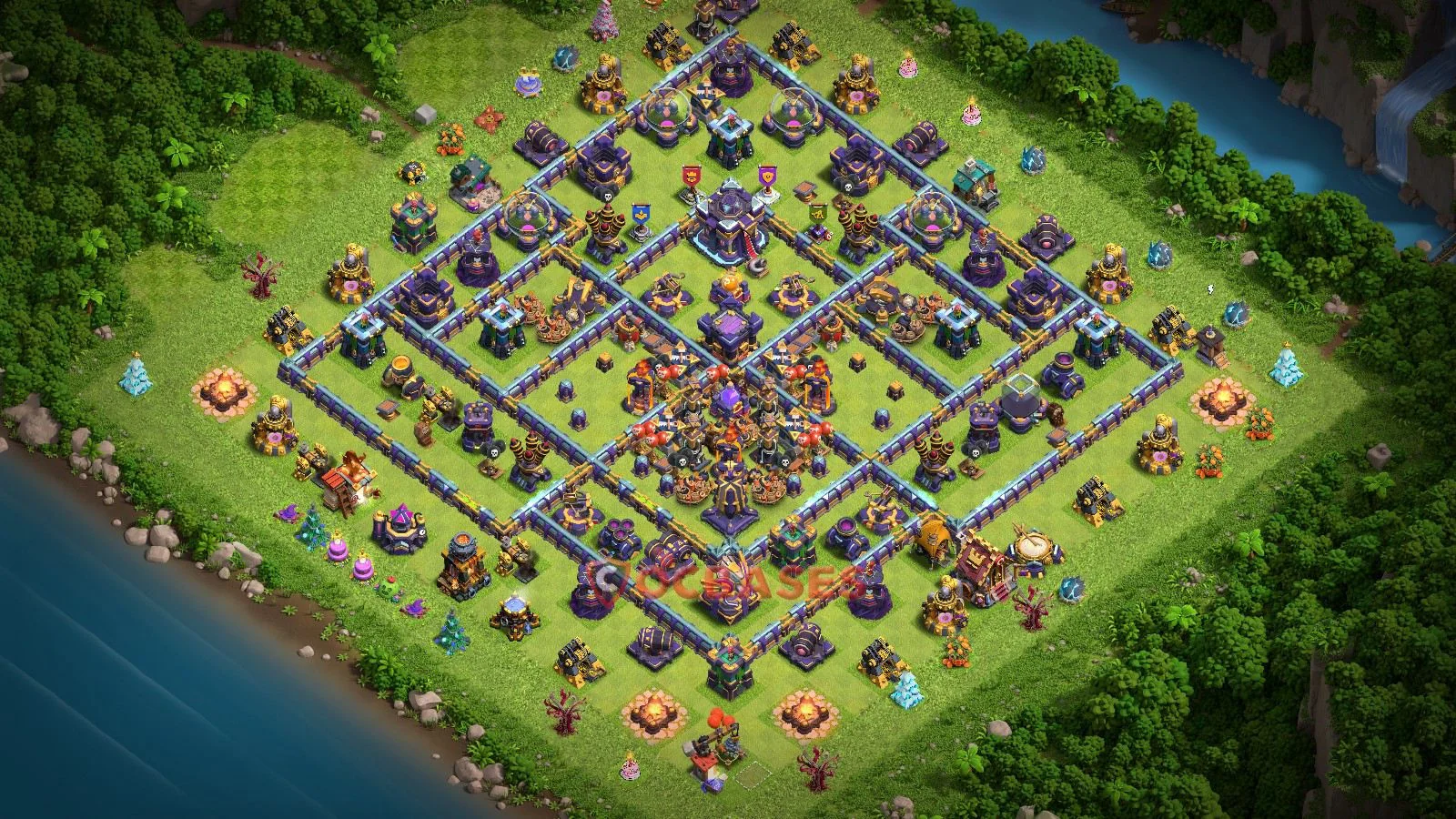 Hybrid (Defense) Base TH15 with Link | Clash of Clans Bases | Layouts ID 96vaz